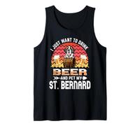 I Just Want to Drink Beer and Pet My St Bernard Dog Lover Débardeur