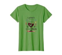 I Just Want to Drink Wine and Save Animals Amoureux des Animaux T-Shirt, Femme, Herbe, S
