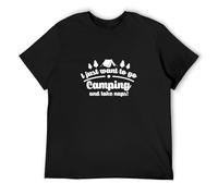 I Just Want to Go Camping and Take Naps Tent Camper Mens Cotton Tshirt Size M