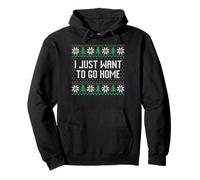 I Just Want to go Home Ugly Anti Christmas Sweater Introverti Sweat à Capuche