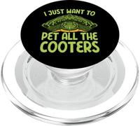 I Just Want to Pet All The Cooters - Drôle de Tortue PopSockets PopGrip pour MagSafe