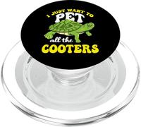 I Just Want to Pet All The Cooters - Tortue Animal PopSockets PopGrip pour MagSafe