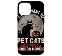 I Just Want to Pet Cats and Watch Horror Movies Murderous Coque pour iPhone 12 Mini