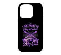 I Just Want to Play Clarinette and Pet My Cat Coque pour iPhone 14 Pro