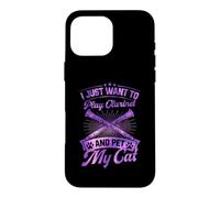 I Just Want to Play Clarinette and Pet My Cat Coque pour iPhone 16 Pro Max