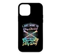 I Just Want to Play Clarinette and Pet My Dog Coque pour iPhone 12 Mini
