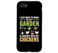 I Just Want to Work in My Garden and Hang Out with Chickens Coque pour iPhone SE (2020) / 7/8