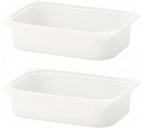 I-K-E-A Trofast Lot de 2 boîtes de rangement Blanc 40 x 29 x 10 cm