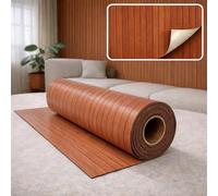 I K H E Malarka 1,8 m² de mousse SXP, autocollant, revêtement mural, 60 x 300 cm, aspect lamelles, isolation phonique et thermique, papier peint pour mur et plafond (marron KC-51215-27)