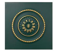 I K H E Malarka Panneaux 3D,panneaux polystyrène,panneaux de plafond rétro,panneaux muraux 3D,décorations,plafonds,revêtement mural vintage,3mm d'épaisseur - 50x50cm - 10 m² - 40pcs (89 ZL-36)