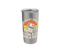 I Keep All My Dad Jokes In A Dad-A-Base Fathers Day Dad Joke Gobelet isotherme en acier inoxydable double paroi