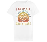 I Keep All My Dad Jokes in A Dadabase Vintage Father Dad T-Shirt Enfant Blanc en Coton Basique Basic Cotton White Children's T-Shirt