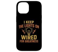 I Keep The Lights on Awesome Electrician Tradesman Tees Mugs Coque pour iPhone 14