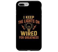 I Keep The Lights on Awesome Electrician Tradesman Tees Mugs Coque pour iPhone 7 Plus/8 Plus