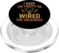I Keep The Lights on Awesome Electrician Tradesman Tees Mugs PopSockets PopGrip pour MagSafe