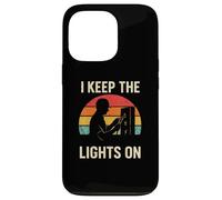 I Keep The Lights on Retro Electrician Keepsake Vintage Tees Coque pour iPhone 13 Pro