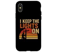 I Keep The Lights on Retro Electrician Keepsake Vintage Tees Coque pour iPhone X/XS