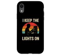 I Keep The Lights on Retro Electrician Keepsake Vintage Tees Coque pour iPhone XR