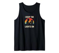 I Keep The Lights on Retro Electrician Keepsake Vintage Tees Débardeur
