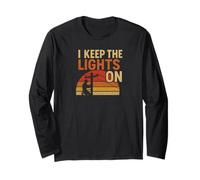 I Keep The Lights on Retro Electrician Keepsake Vintage Tees Manche Longue