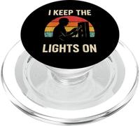 I Keep The Lights on Retro Electrician Keepsake Vintage Tees PopSockets PopGrip pour MagSafe