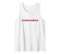 I Kiss Girls Y2k Trendy LGBTQ Pride Bisexual Bi Lesbian Débardeur