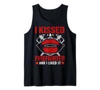 I Kissed A Firefighter Funny Fireman Fighters Lovers Débardeur