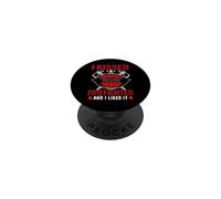 I Kissed A Firefighter Funny Fireman Fighters Lovers PopSockets PopGrip Adhésif