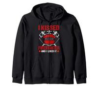 I Kissed A Firefighter Funny Fireman Fighters Lovers Sweat à Capuche