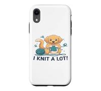 I Knit A Lot Chien Golden Retriever Tricot Coque pour iPhone XR