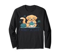 I Knit A Lot Chien Golden Retriever Tricot Manche Longue