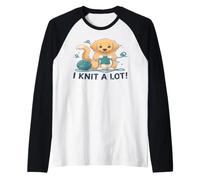 I Knit A Lot Chien Golden Retriever Tricot Manche Raglan