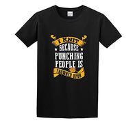 I Knit Because Punching People is Frowned Upon Knitting Men Adult Short Sleeve Black M