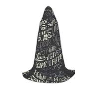 (I Know The Plans Have You Declares Lord) Cape à capuche imprimée pour adolescents fête costumée Halloween Cape douce et élastique, taille M