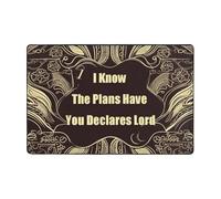 I Know The Plans Have You Declares Lord Tapis moderne en peluche ultra douce lavable et antidérapant pour salon, chambre à coucher, bureau, dortoir, décoration d'intérieur 91,4 x 61 cm