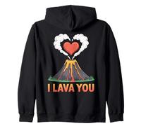 I Lava You Volcano Heart Eruption Love Saint-Valentin Sweat à Capuche