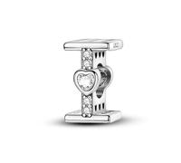 I lettre et coeur, accessoire de bracelet à breloques en argent sterling 925, compatible avec le collier bracelet pandora, cadeau pour femme