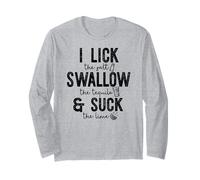 I Lick Swallow & Suck Cinco De Mayo Spring Break Tequila Manche Longue