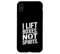 I Lift Boxes Not Spirits Funny Gym Warehouse Coque pour iPhone XS Max
