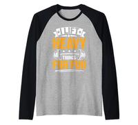 I Lift Heavy Things for Fun Gym Motivational Manche Raglan