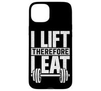 I Lift Therefore I Eat Fitness Haltérophilie Musculation Musculation Coque pour iPhone 15 Plus