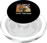 I Lift Things Up to Put Them Down Logistics Forklift Driver PopSockets PopGrip pour MagSafe