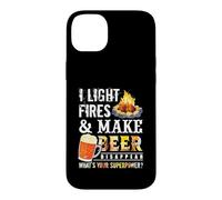 I Light Fires and Make Beer Disappear Drinking Camping Gift Coque pour iPhone 14 Plus