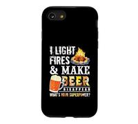 I Light Fires and Make Beer Disappear Drinking Camping Gift Coque pour iPhone SE (2020) / 7/8