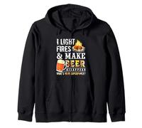 I Light Fires and Make Beer Disappear Drinking Camping Gift Sweat à Capuche
