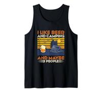 I Like Beer and Camping Maybe 3 People Drinking Team Débardeur