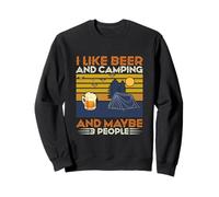 I Like Beer and Camping Maybe 3 People Drinking Team Sweatshirt