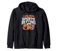 I Like Beer and Sports Parlay Parlay Drinking Basketball Sweat à Capuche