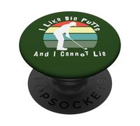 I Like Big Putts and I Cannot Lie (texte blanc) PopSockets PopGrip Adhésif