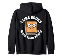 I Like Books More People Sweat à Capuche